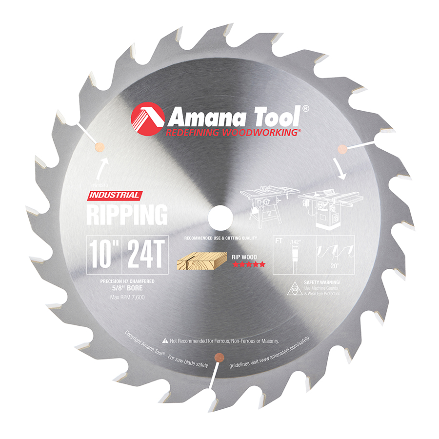 AMANA 610240 10 Inch Dia x 24T FT, 20 Deg, 5/8 Bore ส่งฟรี