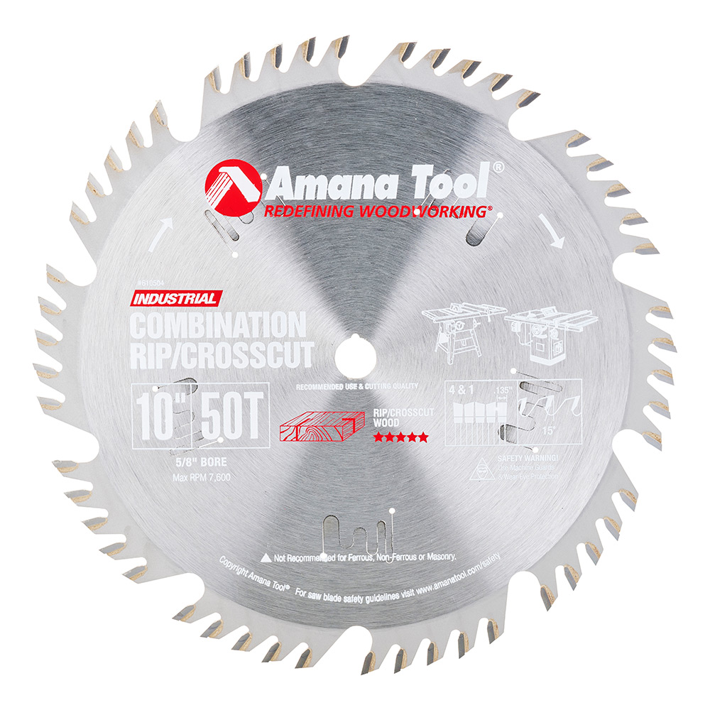 AMANA 610504 10 Inch Dia x 50T 4+1, 15 Deg, 5/8 Bore ส่งฟรี