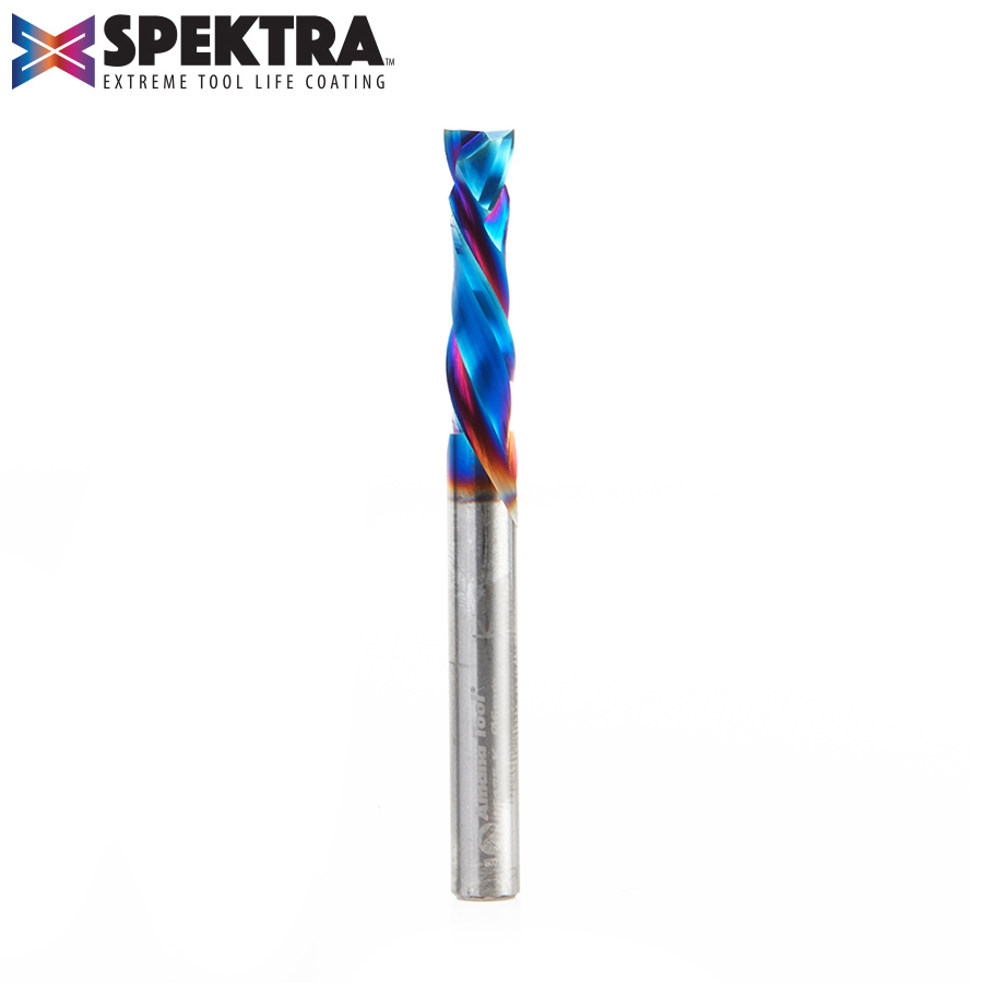 Amana 46175-K CNC Solid Carbide Spektra™ Extreme Tool Life Coated Compression Spiral 6mm Dia x 25mm x 6mm Shank
