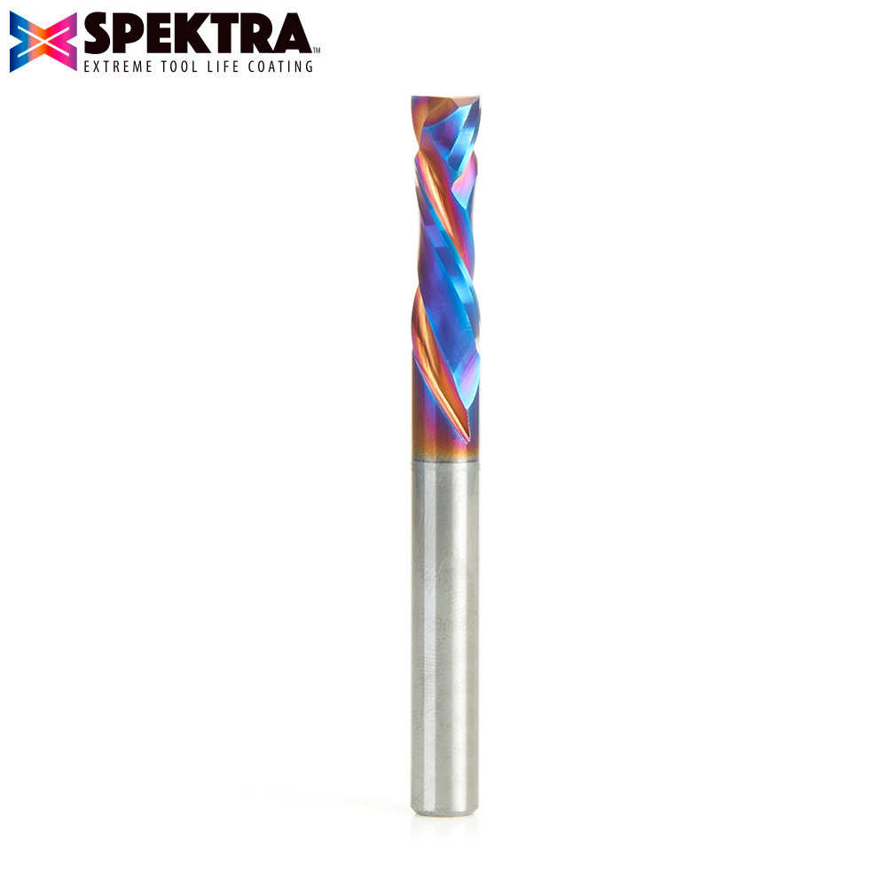 46700-K CNC Solid Carbide Spektra™ Extreme Tool Life Coated Compression Spiral 1/4 Dia x 7/8 x 1/4 Inch Shank for Baltic Birch Plywood
