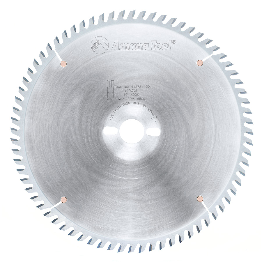 ลามิเนท พลาสติก อลู ต้องใบนี้เลย AMANA 612721-30 Carbide Tipped Heavy Duty General Purpose 12 Inch Dia x 72T TCG, 10 Deg, 30mm Bore