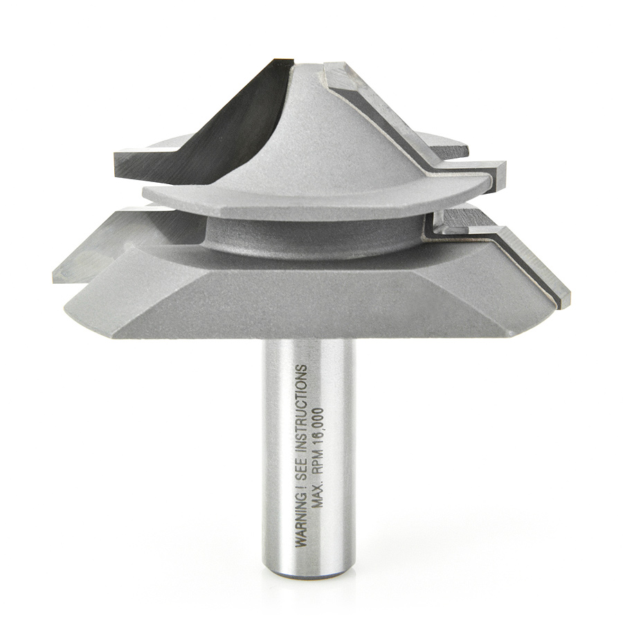55390 Carbide Tipped Lock Miter 45 Deg x 2-11/16 Dia x 1-3/16 x 1/2 Inch Shank for 1/2 - 7/8 Material