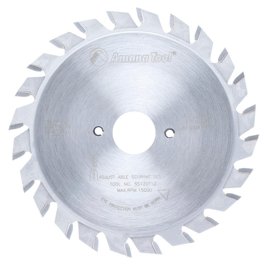 AMANA SS120T12 Carbide Tipped Adjustable Type Scoring 120mm