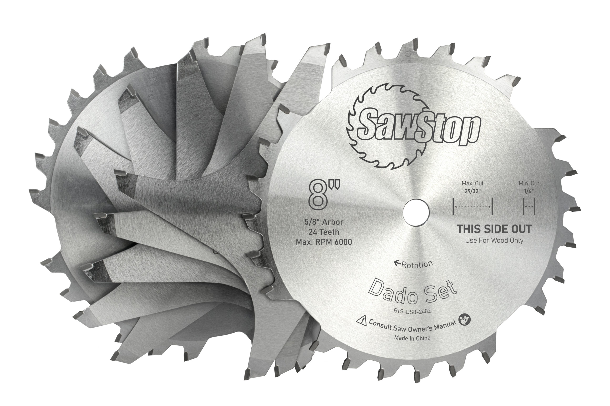 SAWSTOP 8″ Premium Dado Set