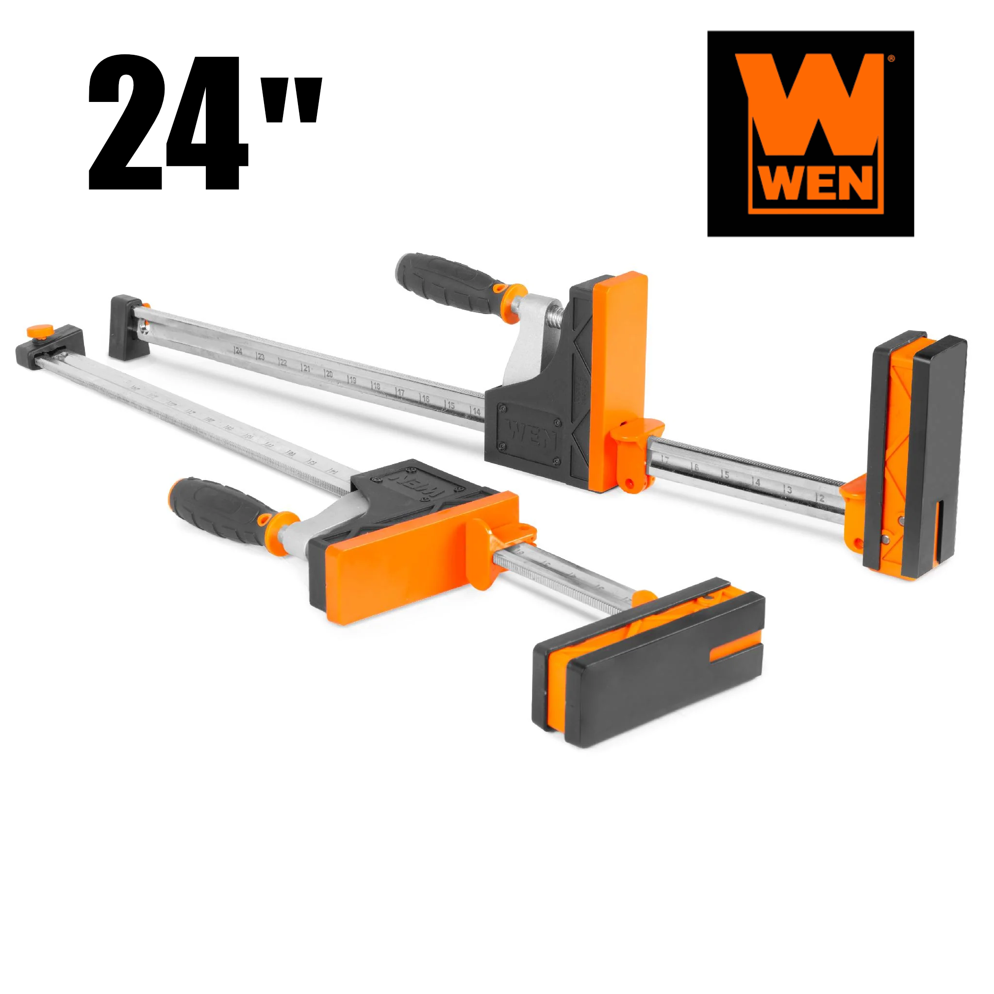 WEN CLP122 24-Inch 2000-Pound Parallel Jaw Clamp and Spreader Set, Two-Pack ส่งฟรี